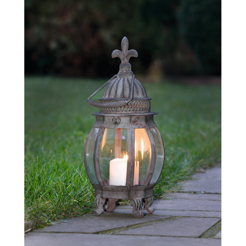 PierSurplus Metal/Glass Lantern & Reviews Wayfair